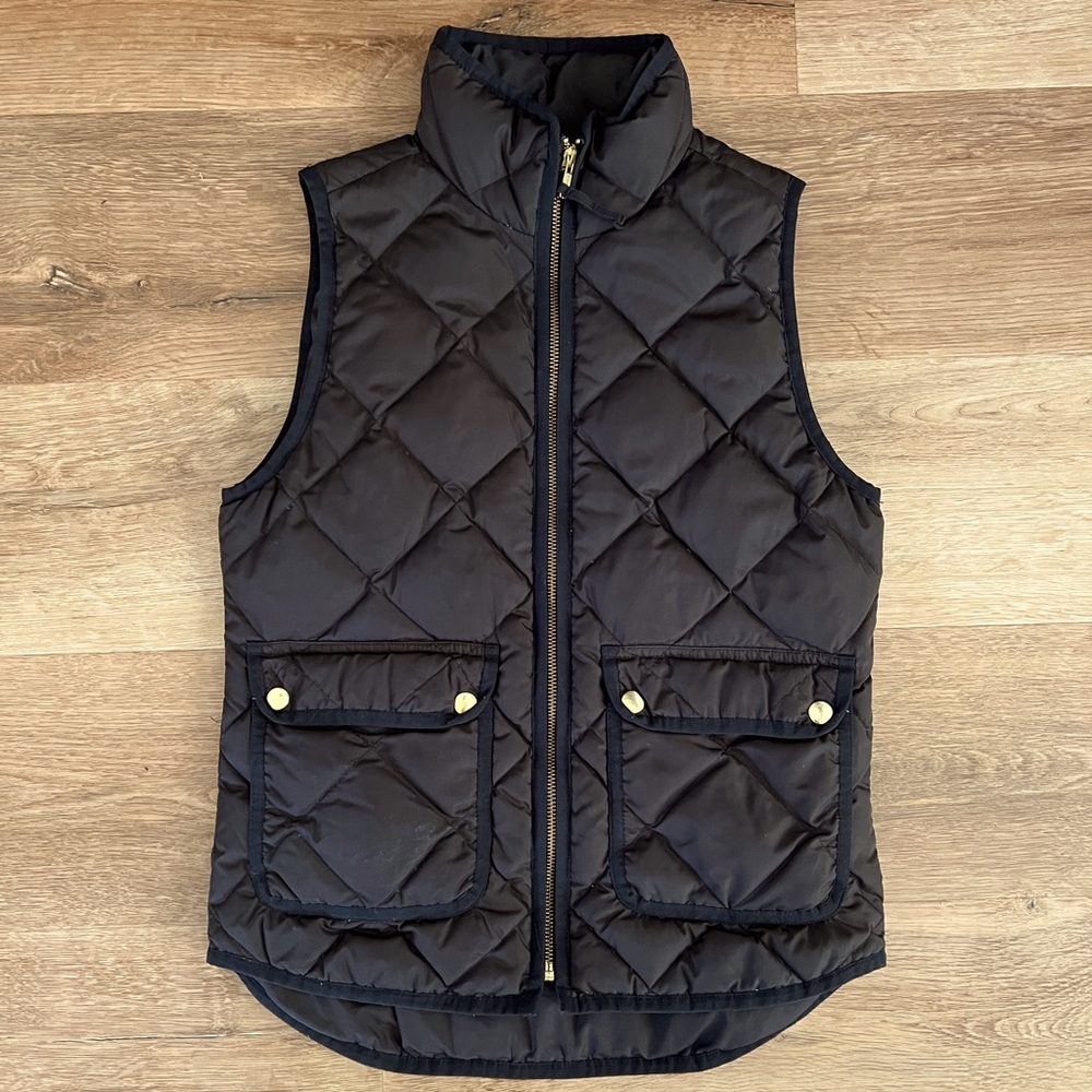 Jcrew black puffer vest